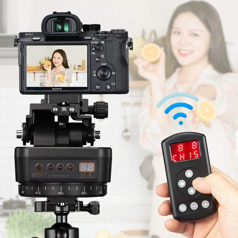 자동 회전 삼각대 유튜브 거치대 제어 여행용 원격 지봉 YT800 세로형판 포함 - 상세 이미지 4