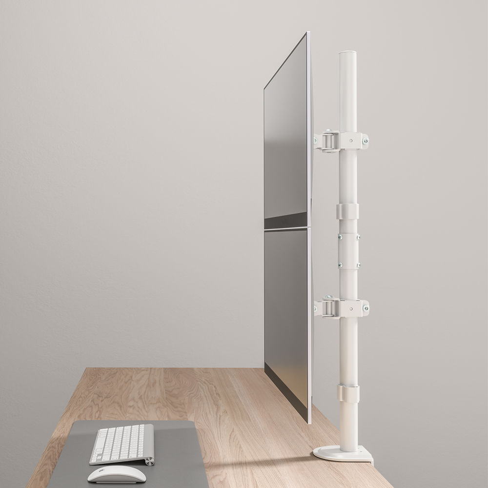 루나랩 모니터암 듀얼 거치대 세로 수직 상하 버티컬 화이트