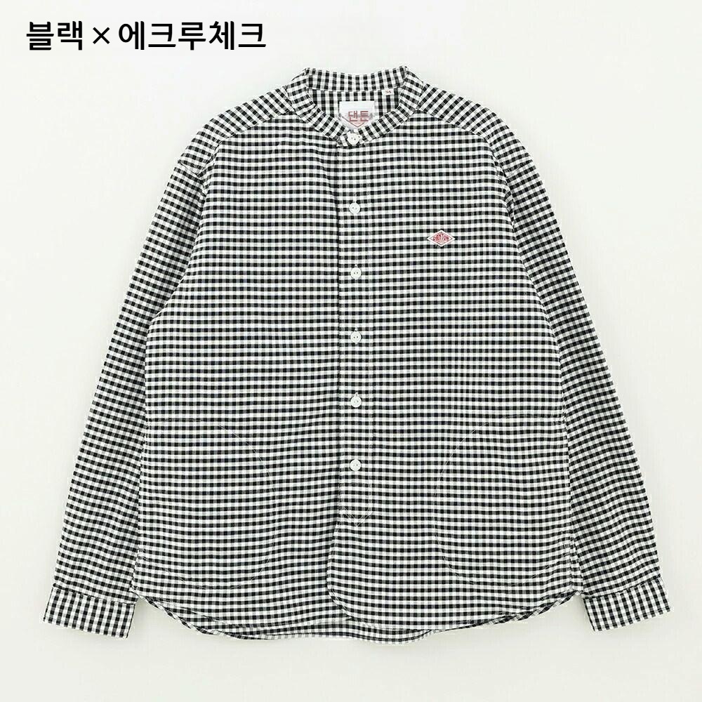 단톤 여성 옥스포드 밴드카라 긴팔셔츠 25FW DT-B0279OXP 36 블랙/에크루 - 상세 이미지 2