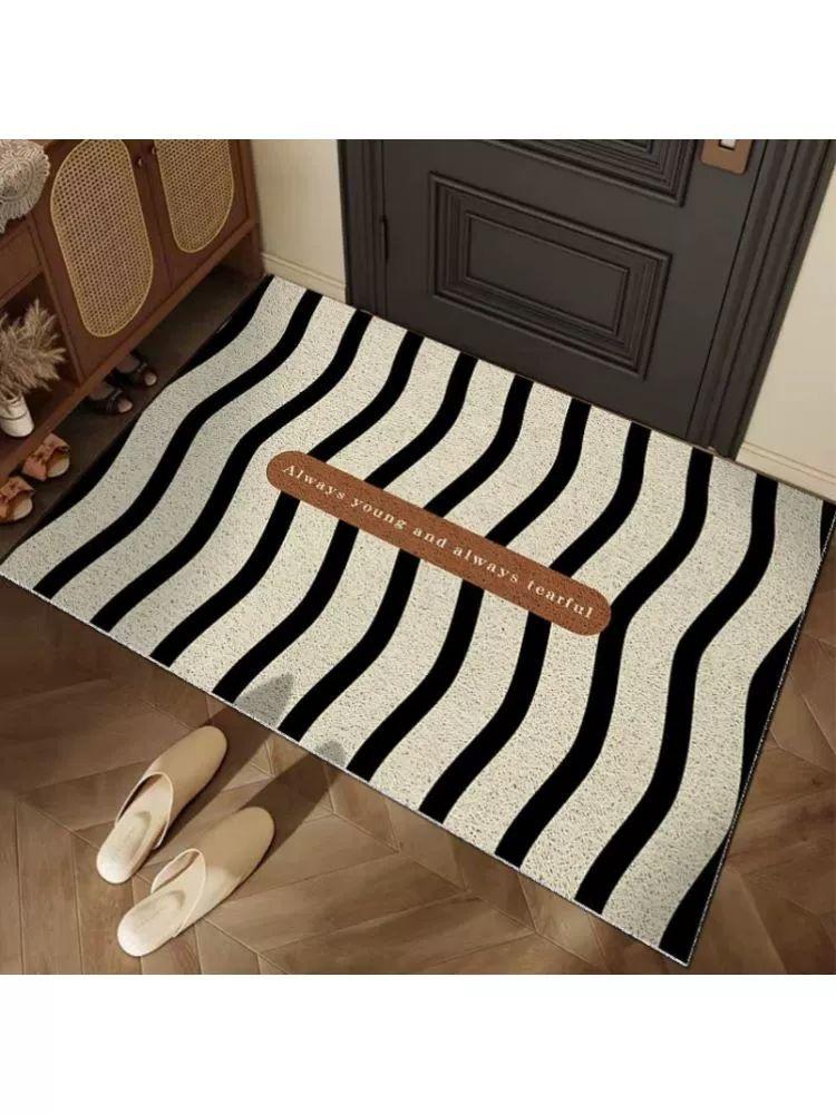 현관 발판 패턴 반달 꽃무늬 플라워 화장실 발깔개 QC-천천류잉 120x140cm 문틈안걸림 - 상세 이미지 2