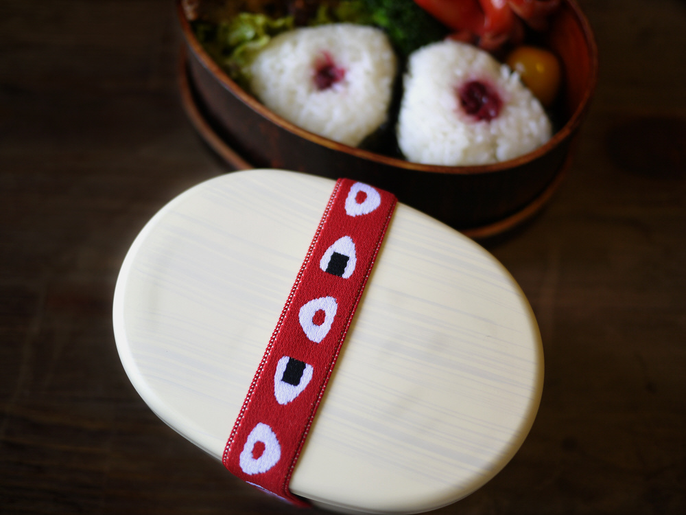 유지원 소풍 런치 도시락밴드 벤또 도시락통 끈 (삼각김밥A) - 상품 이미지