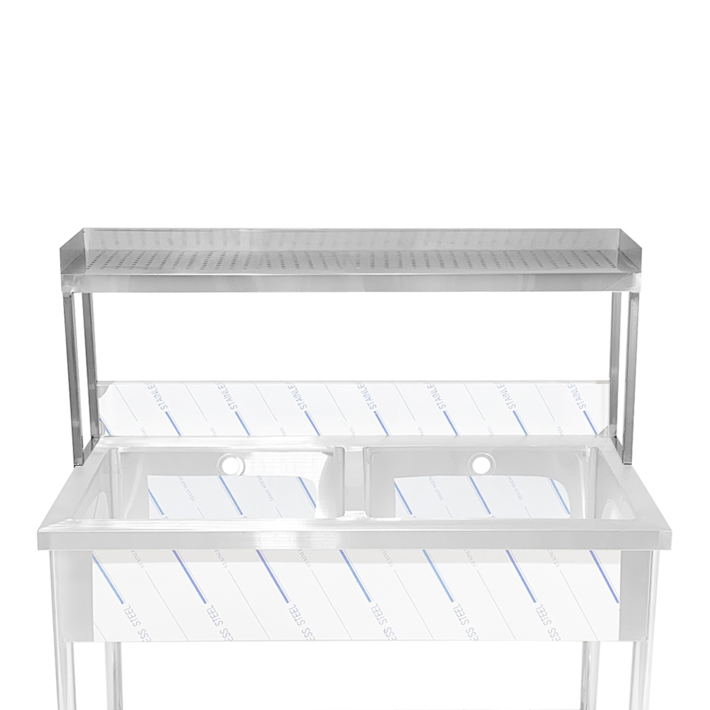 업소용 싱크대 상부선반 스텐 싱크선반 주방 수납 자체개발 물빠짐 타공 선반 600