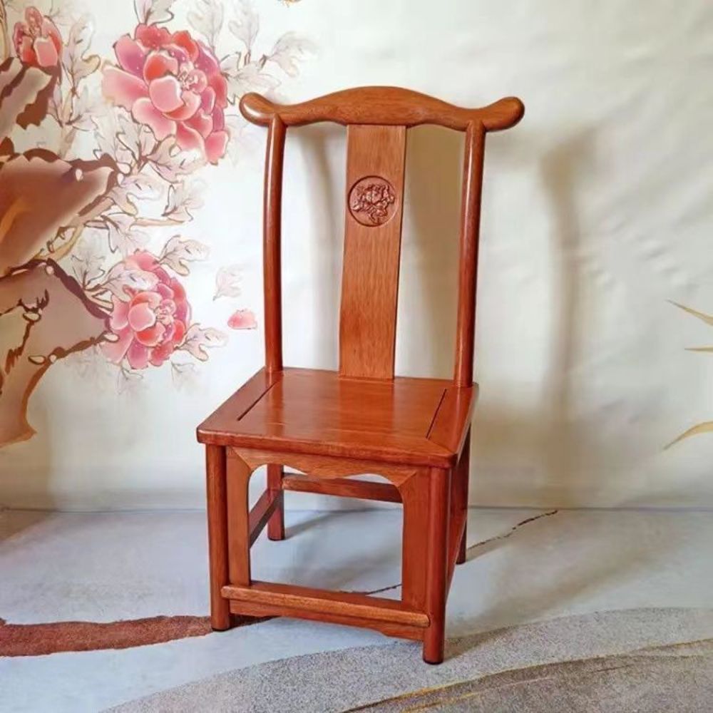 원목 스툴 낮은 등받이 의자 인테리어 빈티지 모던 사각 디자인 카페 화장대 배나무 40cm - 상세 이미지 4