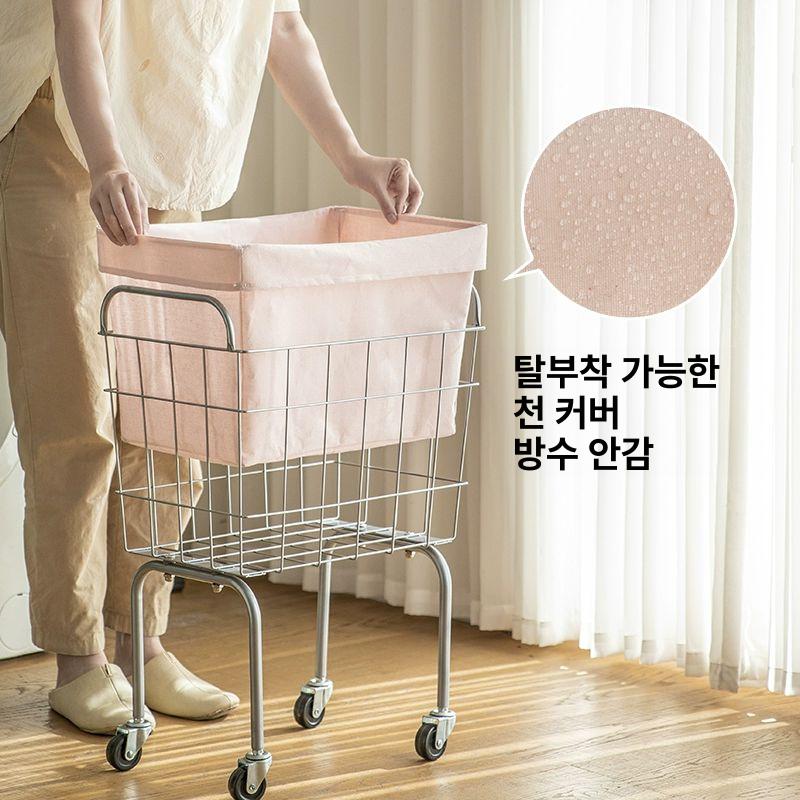 접이식 세탁 바구니 철제 다용도 이동식 10kg 38L 48x너비 - 상세 이미지 4