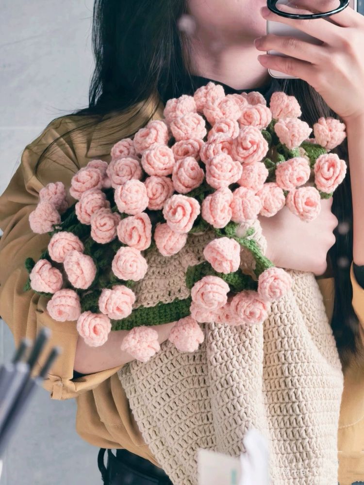 수제 장미 꽃다발 양초 크리스마스 만들기 영원한 인공 로마레드+밀크화이트 장미꽃 담요 재료팩 - 상세 이미지 3