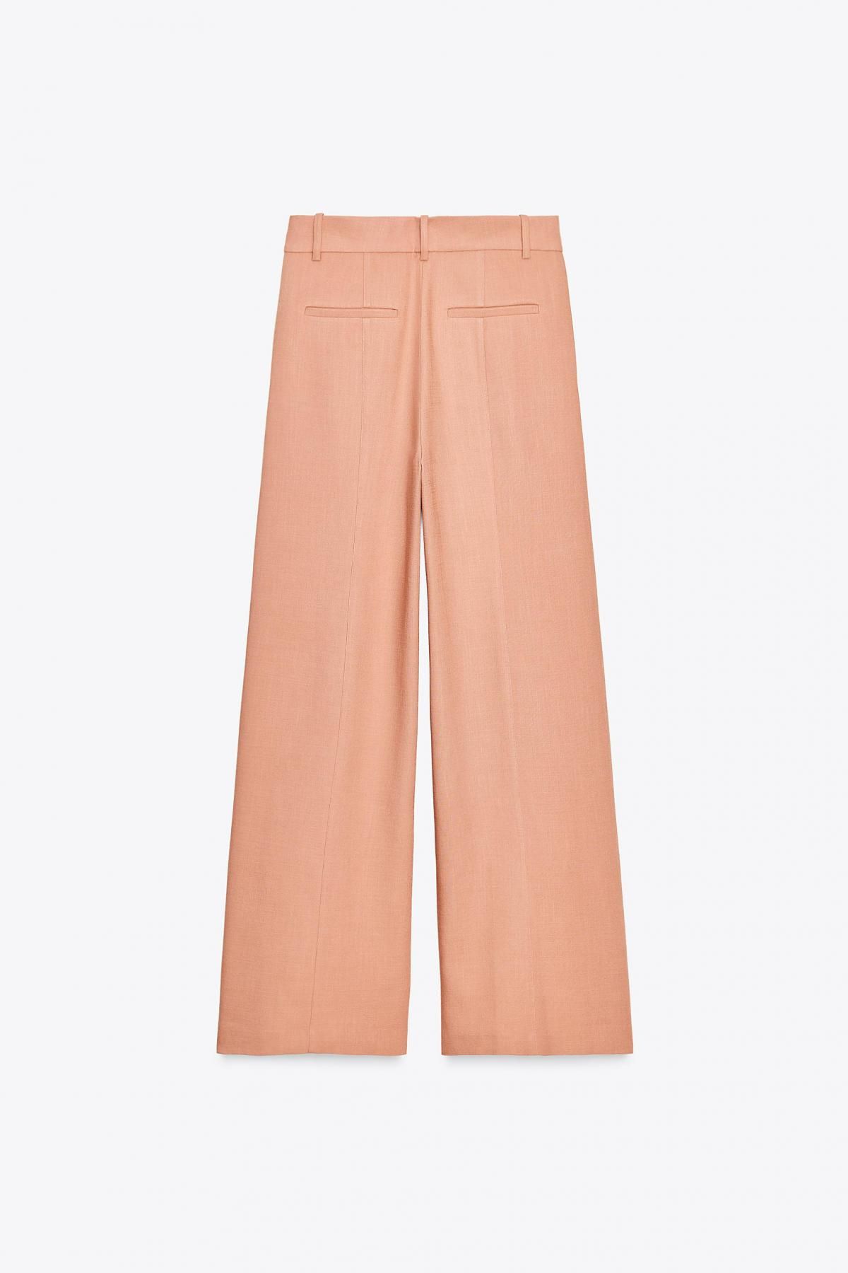 자라 미니멀 비스코스 블렌드 와이드 팬츠 8428/751 PASTEL PINK - 상세 이미지 5