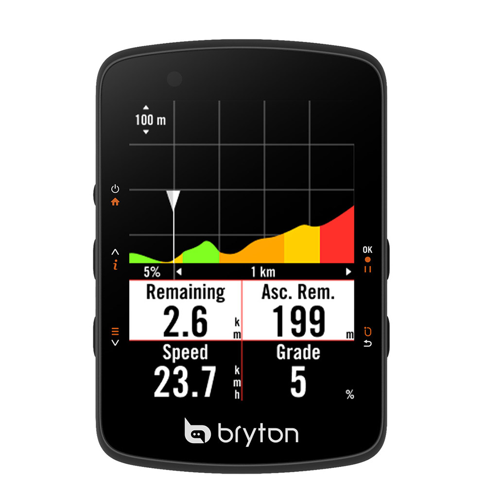 브라이튼 라이더 550 GPS 자전거 속도계 버튼식 클라임 챌린지 - 상세 이미지 2