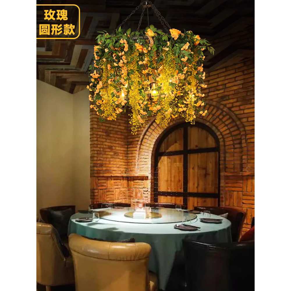 거실 샹들리에 LED 천장등 대형 사각 호텔 주방 우드 6두 80cm - 상세 이미지 5