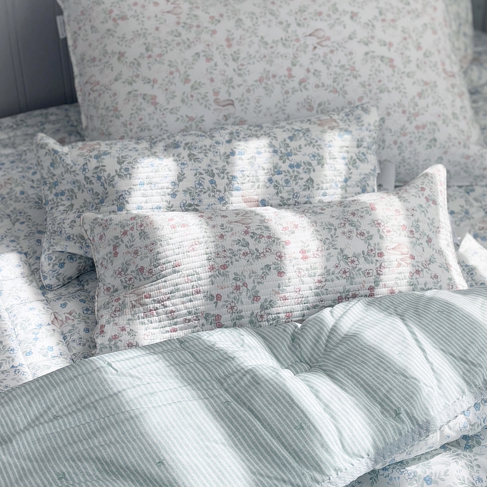 나라데코 모달 메밀베개 플라워 낮은 경추 베개 거북목 일자목