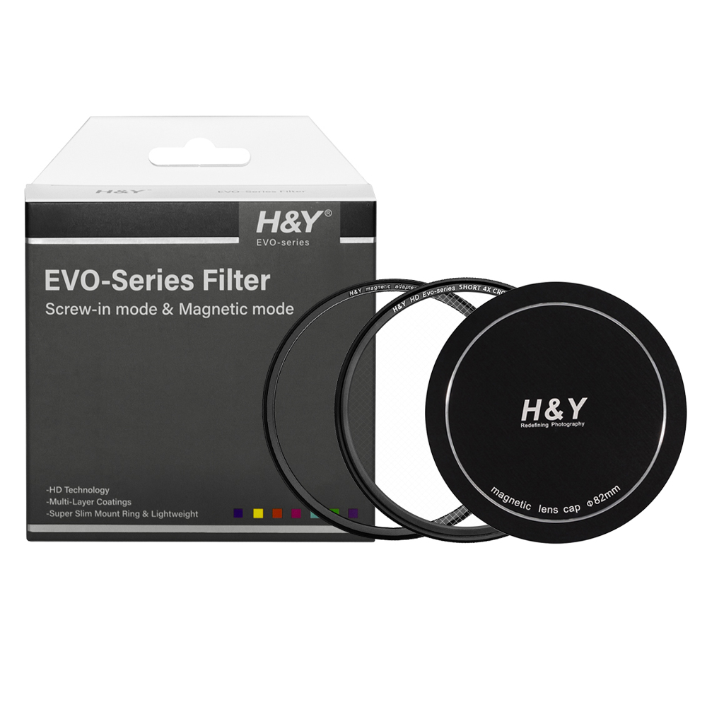 HNY HD EVO Short 4X Cross 마그네틱필터 렌즈캡 세트 82mm - 상품 이미지