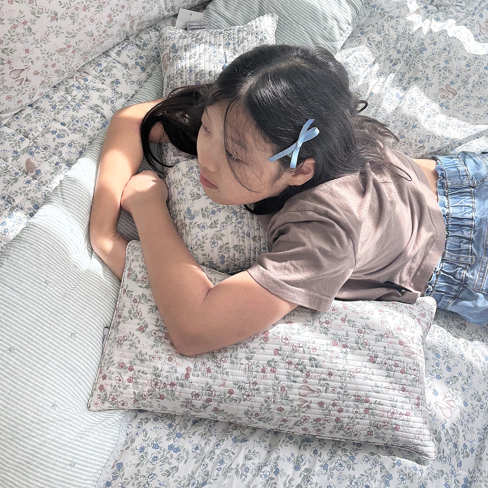 나라데코 모달 메밀베개 플라워 낮은 경추 베개 거북목 일자목