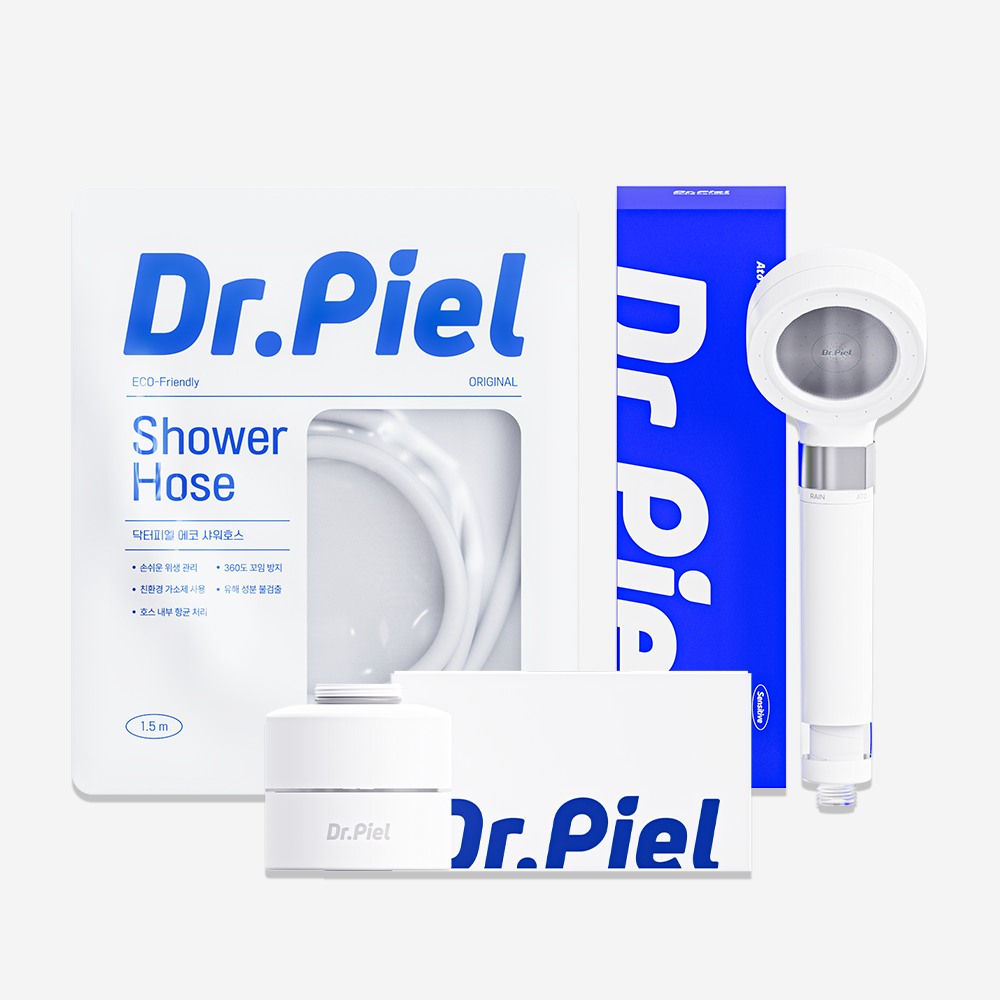 [닥터피엘 선물세트] 아토샤워헤드 + 버블세면대 필터 + 에코 샤워호스 화이트 2m - 상세 이미지 3