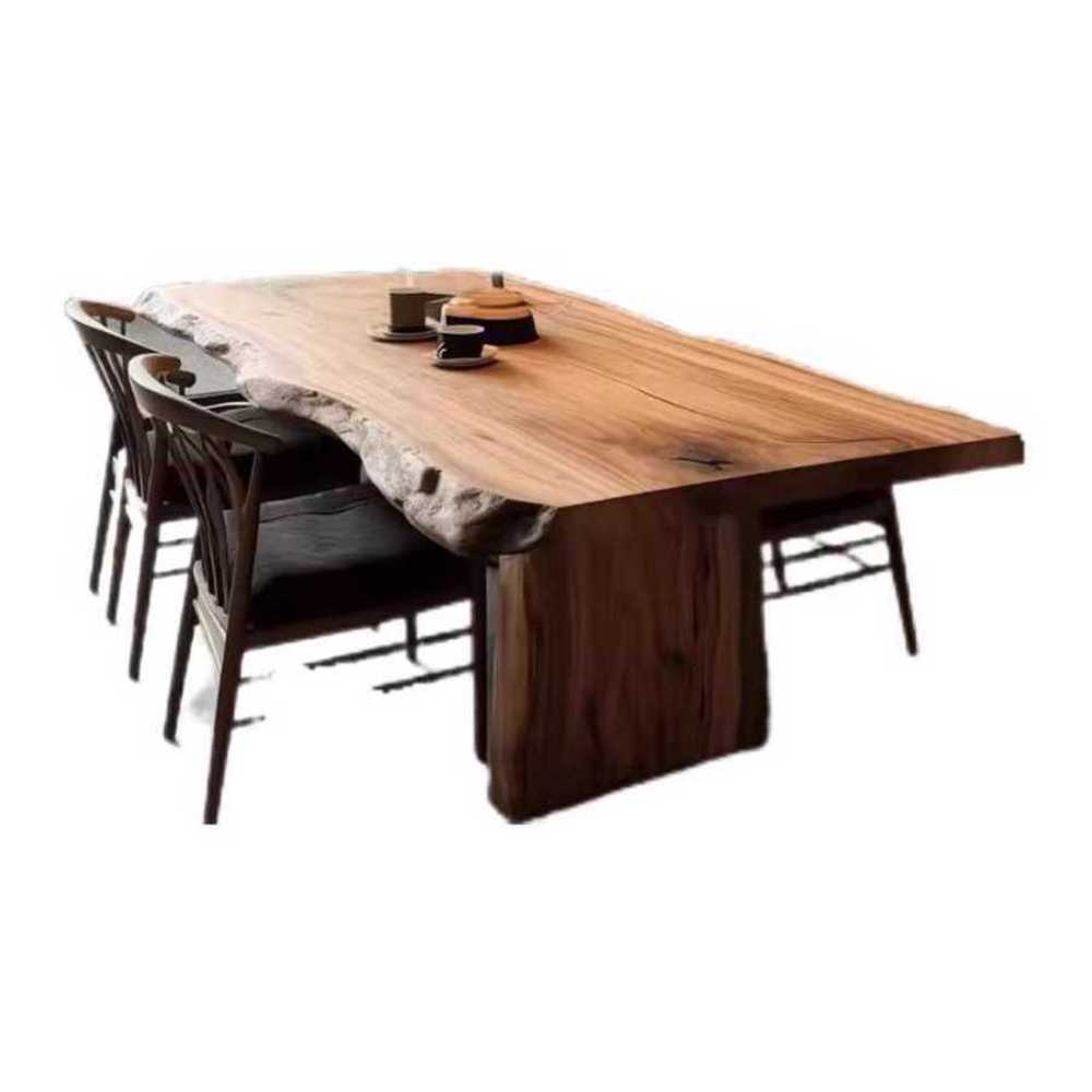 카페 대형 테이블 우드슬랩 커피숍 다이닝 식당 사각 120x60cm (5cm) - 상품 이미지