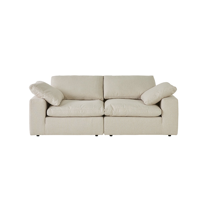 까사미아 캄포 구스30 클래식 소파 스툴미포함, 아이보리, 3인용