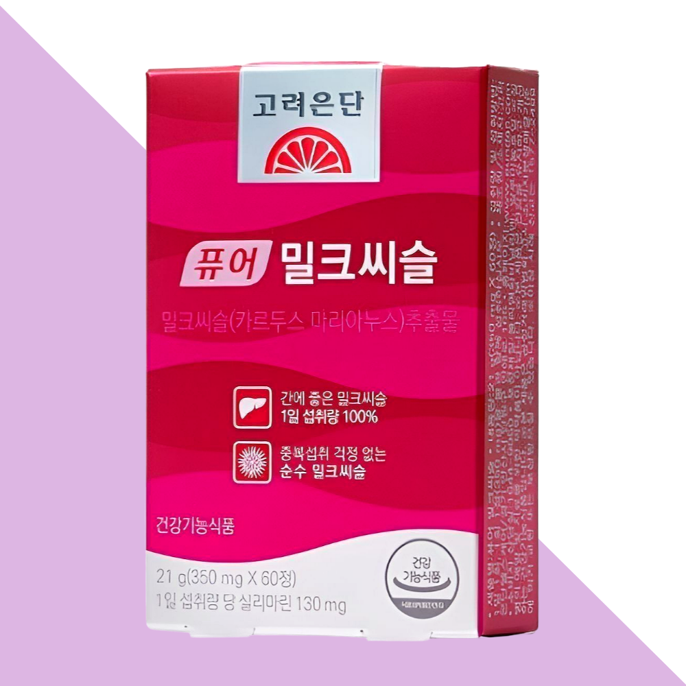 고려은단 밀크씨슬 퓨어 밀크시슬 간에좋은양양제 60정X1박스
