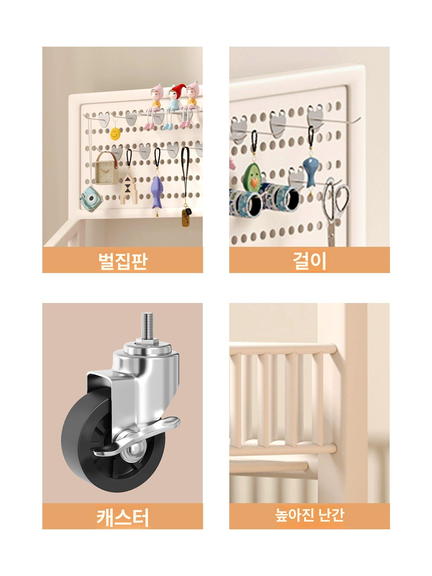 진열대 편의점 미니팬트리 펜트리 수납대 철제선반 경사형 선반 화이트 50cm 2단 A - 상세 이미지 5