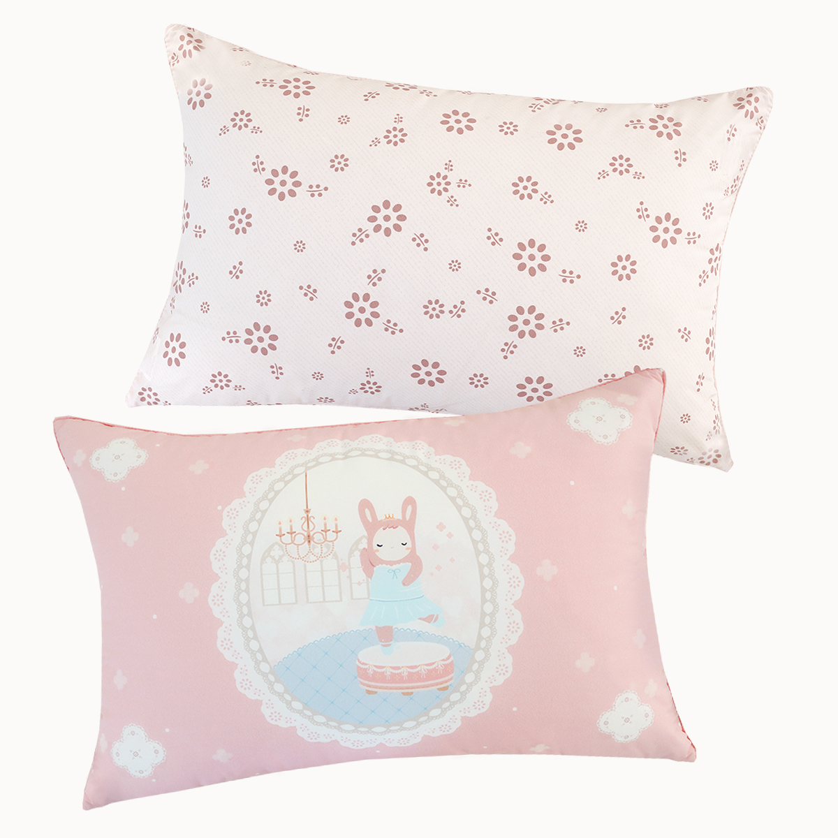 [단독특가] 알러지케어 캐릭터 누빔 키즈베개커버 All Season 발레리나 릴리 (토끼), 40x60cm