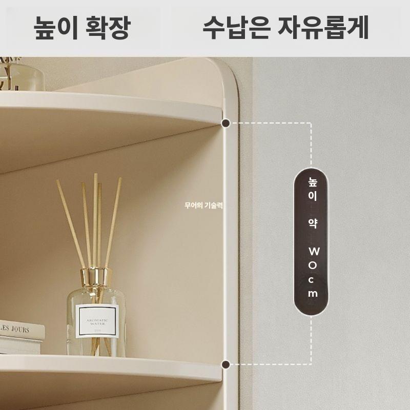 코너수납장 구석 공간활용 틈새장 모서리책장 모퉁이 선반 A / 그레이(2층) 30x30x120cm - 상세 이미지 3