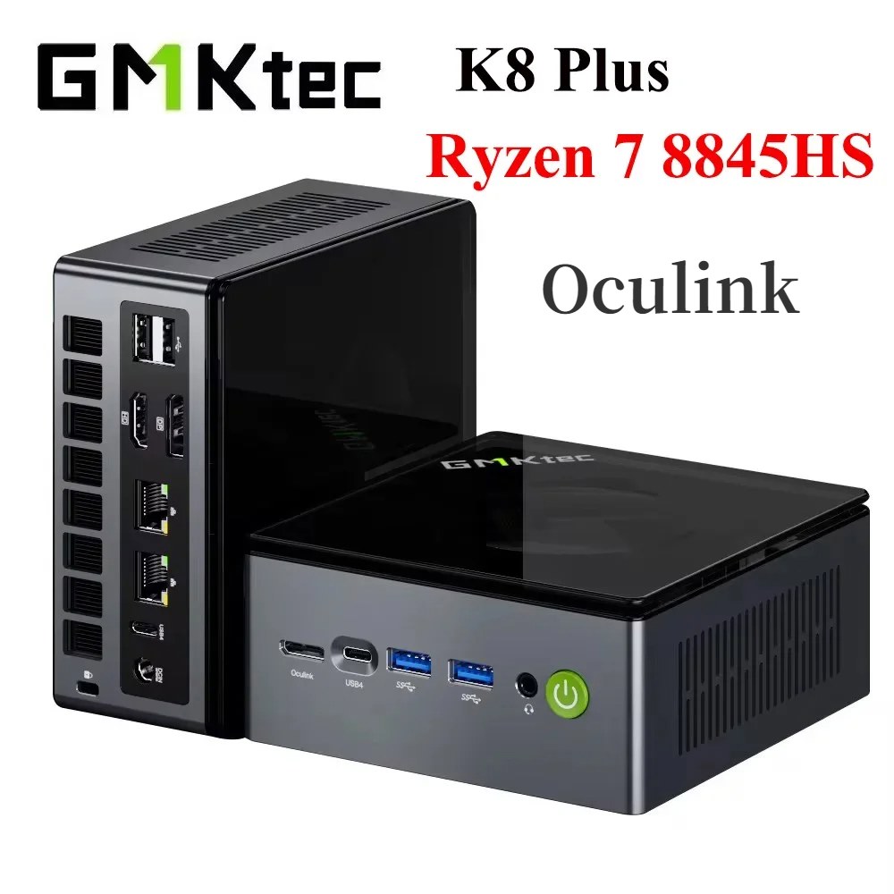 오네이 GMKTEC K8 PLUS RYZEN WIFI6 11 WINDOWS PC BT5 PCIE4 8845HS 5600MHZ 컴퓨터 게이머 PRO DDR5 미니 SSD - 상품 이미지