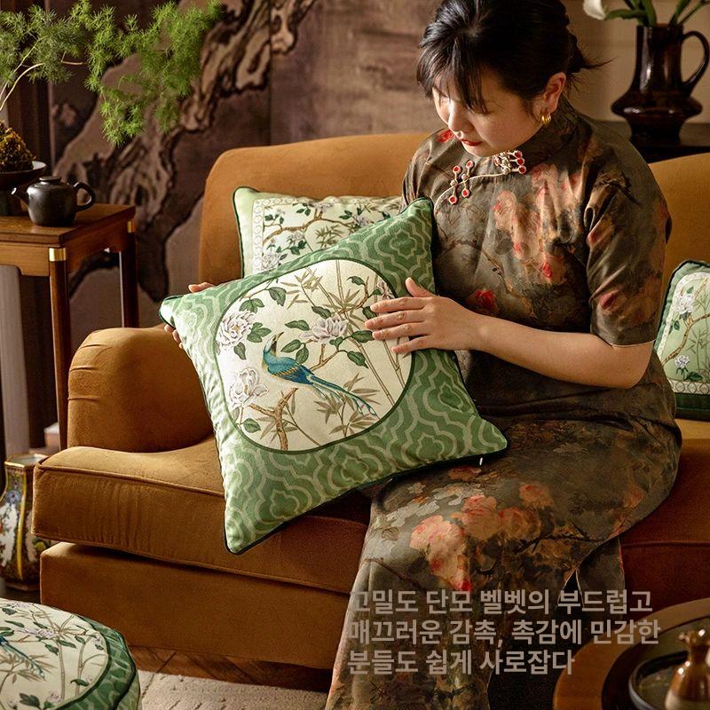 프로방스 엔틱쿠션 레이스 소품 롤테이프 거실 엔틱 가든 부채꼴 쿠션 28x45cm 쿠션 커버+쿠션솜 - 상세 이미지 5