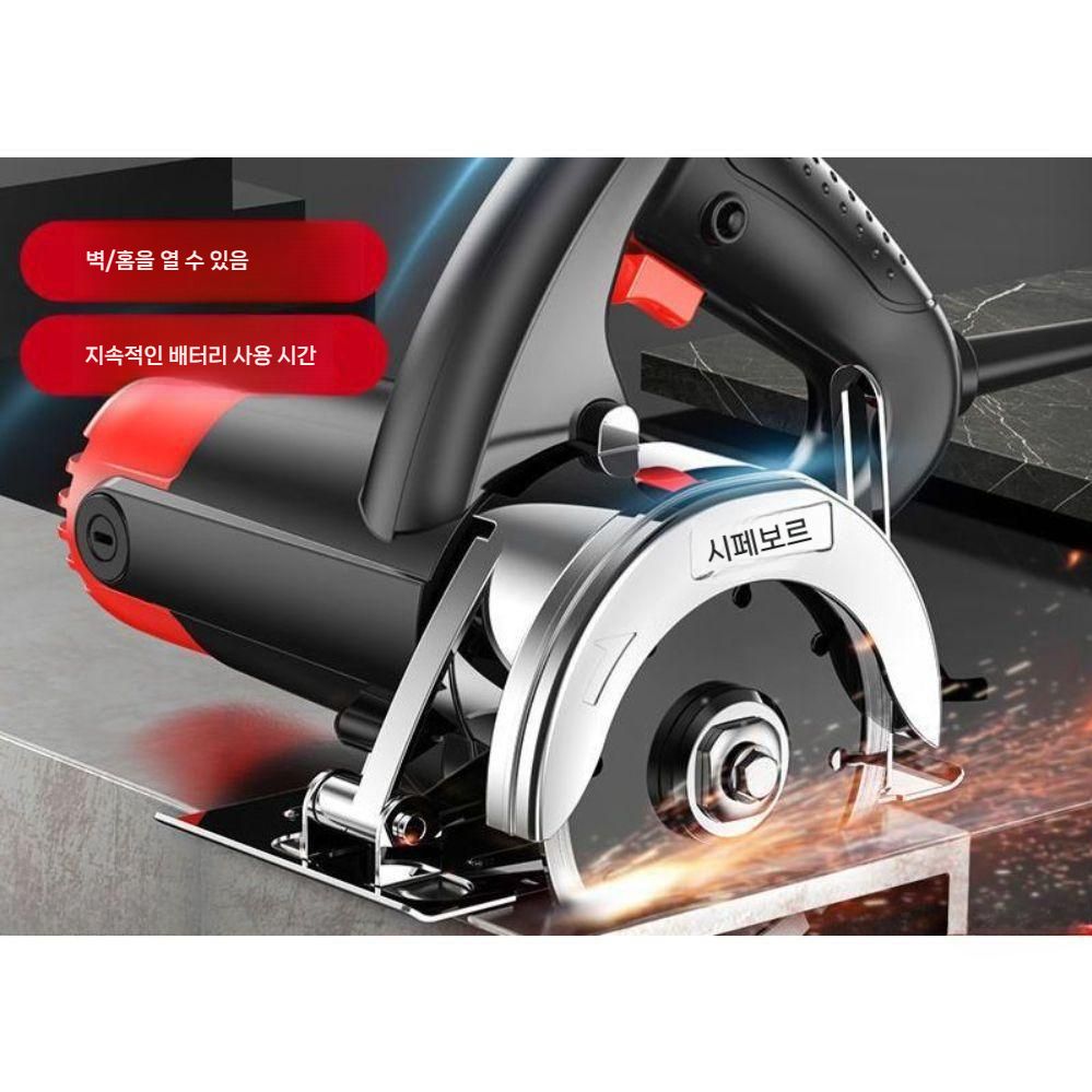 핸드 절단기 목재 대리석 콘크리트 컷팅기 홈파기 휴대용 베어툴 그라인더 4080AW 이중톱날 - 상세 이미지 4