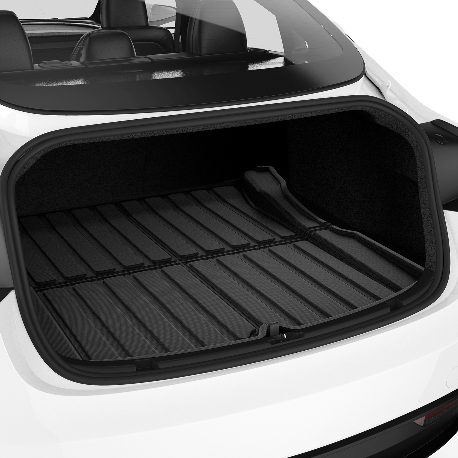 테슬라 모델3 하이랜드 자동차 트렁크매트 방수매트 블랙, 후면트렁크