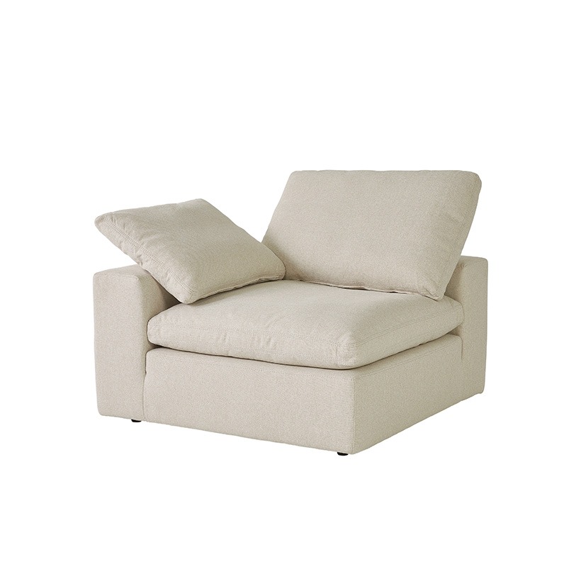 까사미아 캄포 구스30 클래식 소파 스툴포함, 아이보리, 4인용