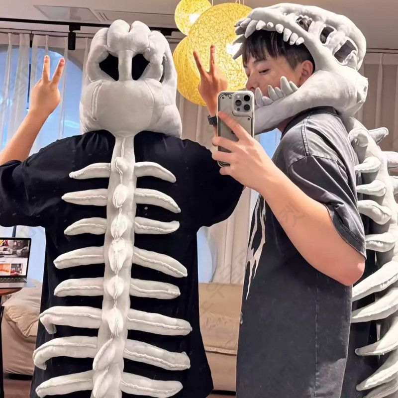 공룡뼈모자 공룡옷 코스프레 할로윈 소품 생일 인형 - 상세 이미지 2