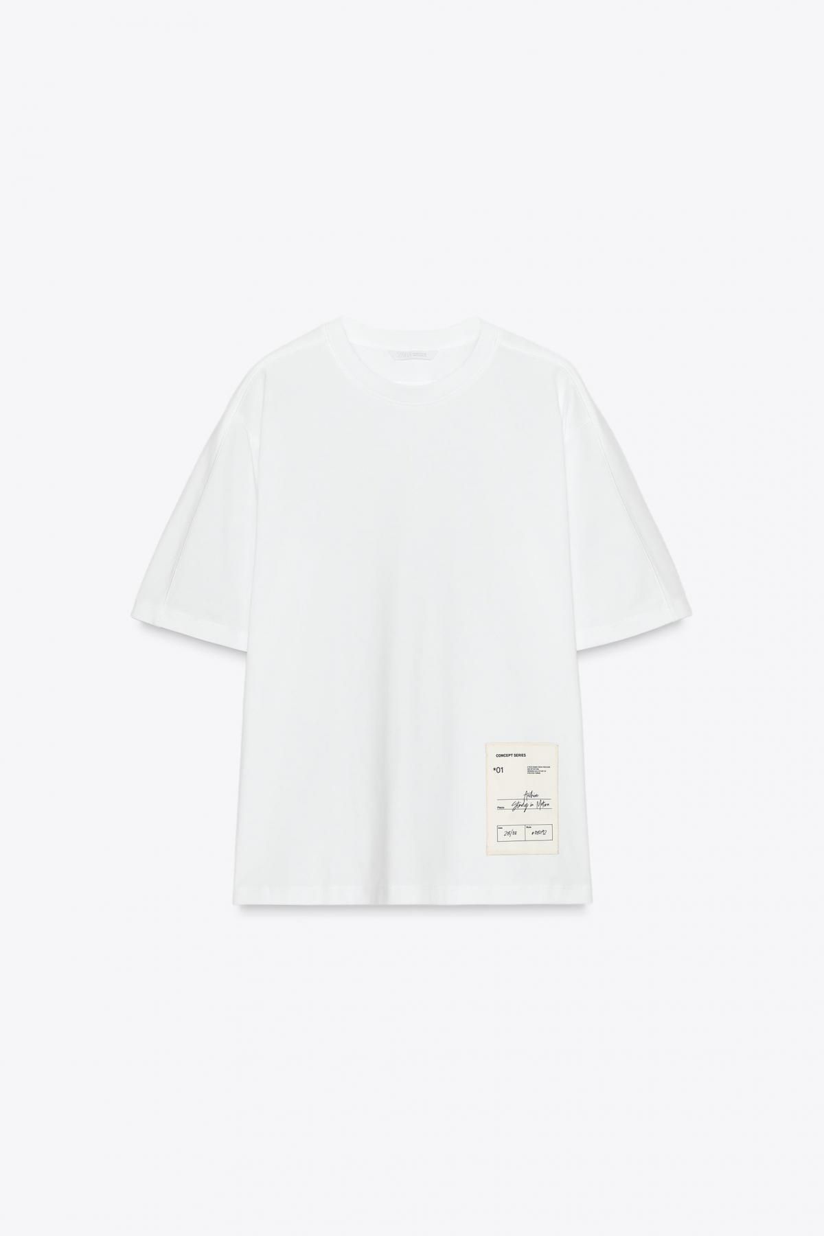 자라 베이직 레귤러핏 라운드넥 반팔 티셔츠 1165/844 WHITE - 메인 이미지