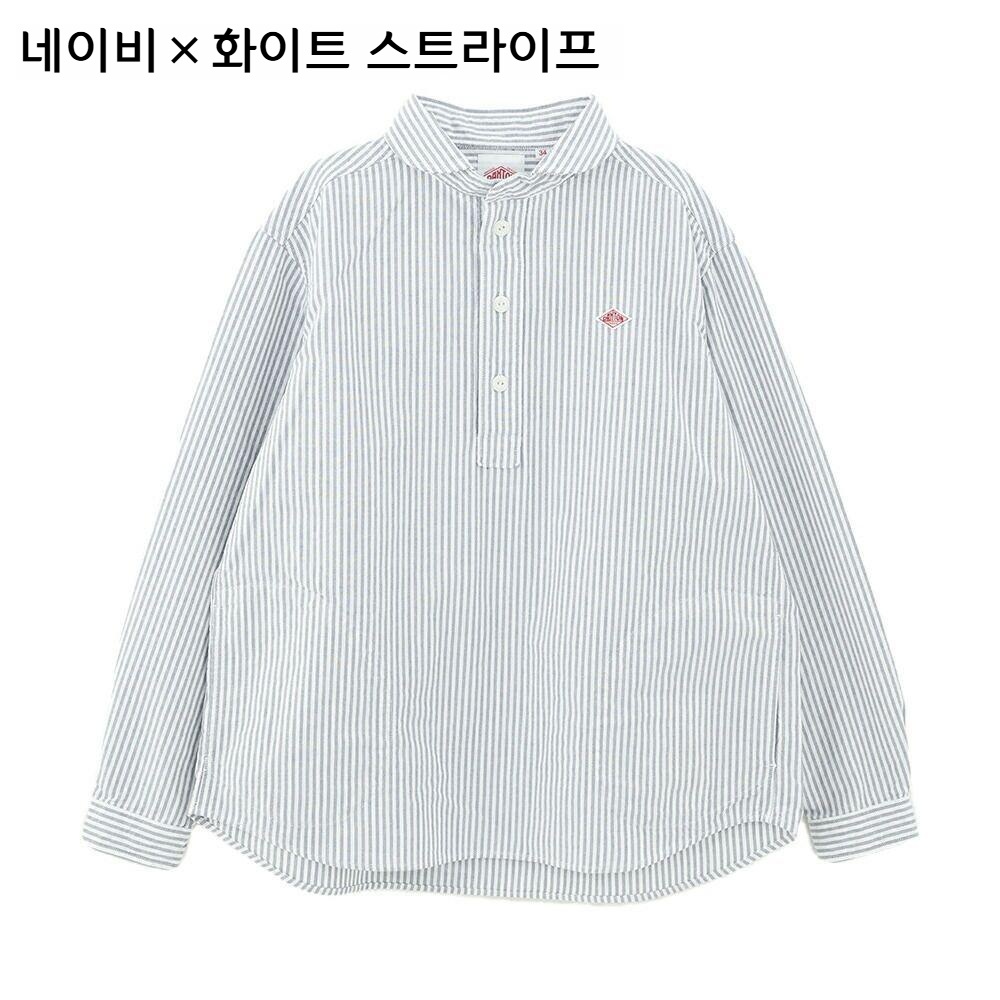 단톤 옥스포드 라운드카라 체크/스트라이프 셔츠 DT-B0281OXP 34 블랙/화이트체크 - 상세 이미지 4