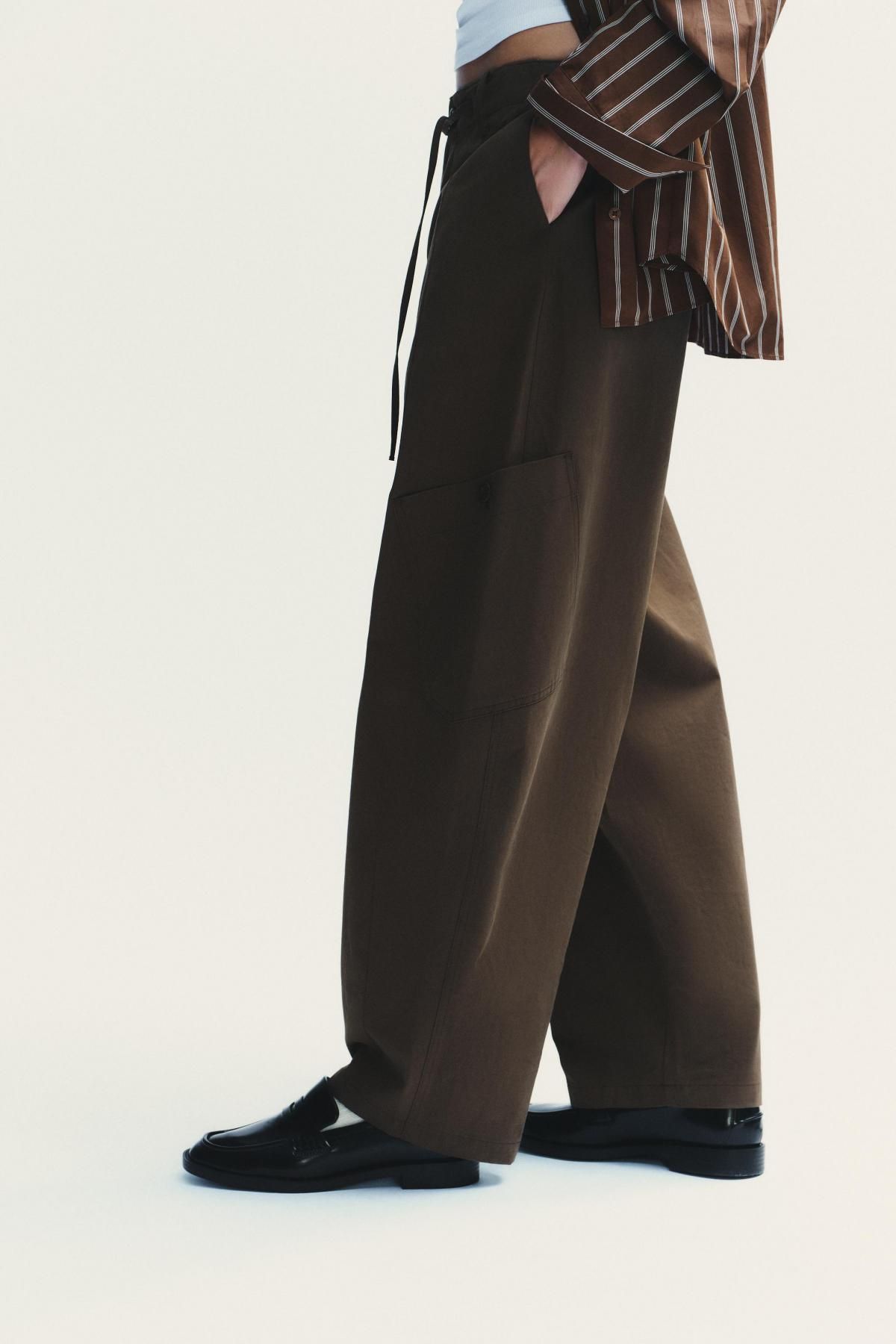 자라 테크니컬 벌룬 카고 팬츠 5063/502 BROWN - 상세 이미지 5