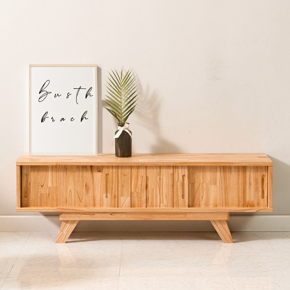 포레 안방티비장 북유럽 원목 거실장 낮은 tv장식장 1200