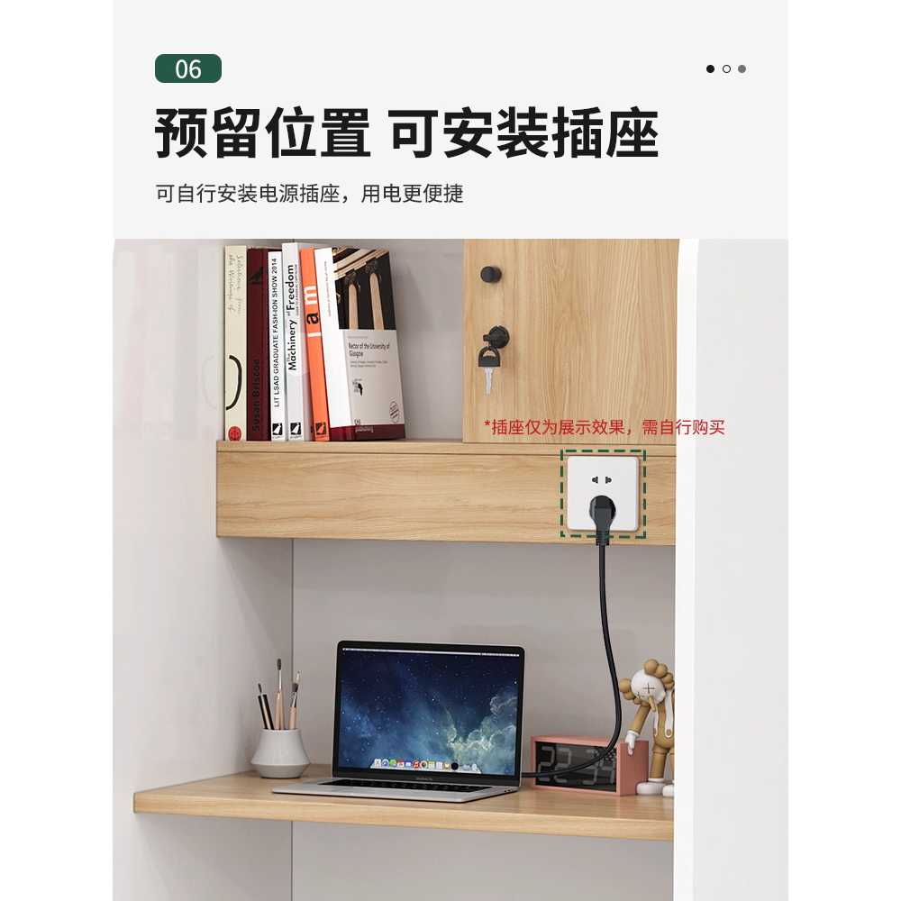 칸막이 독서실책상 집중력 공부방 1인 LED스탠드 학생 G형 120cm - 상세 이미지 3