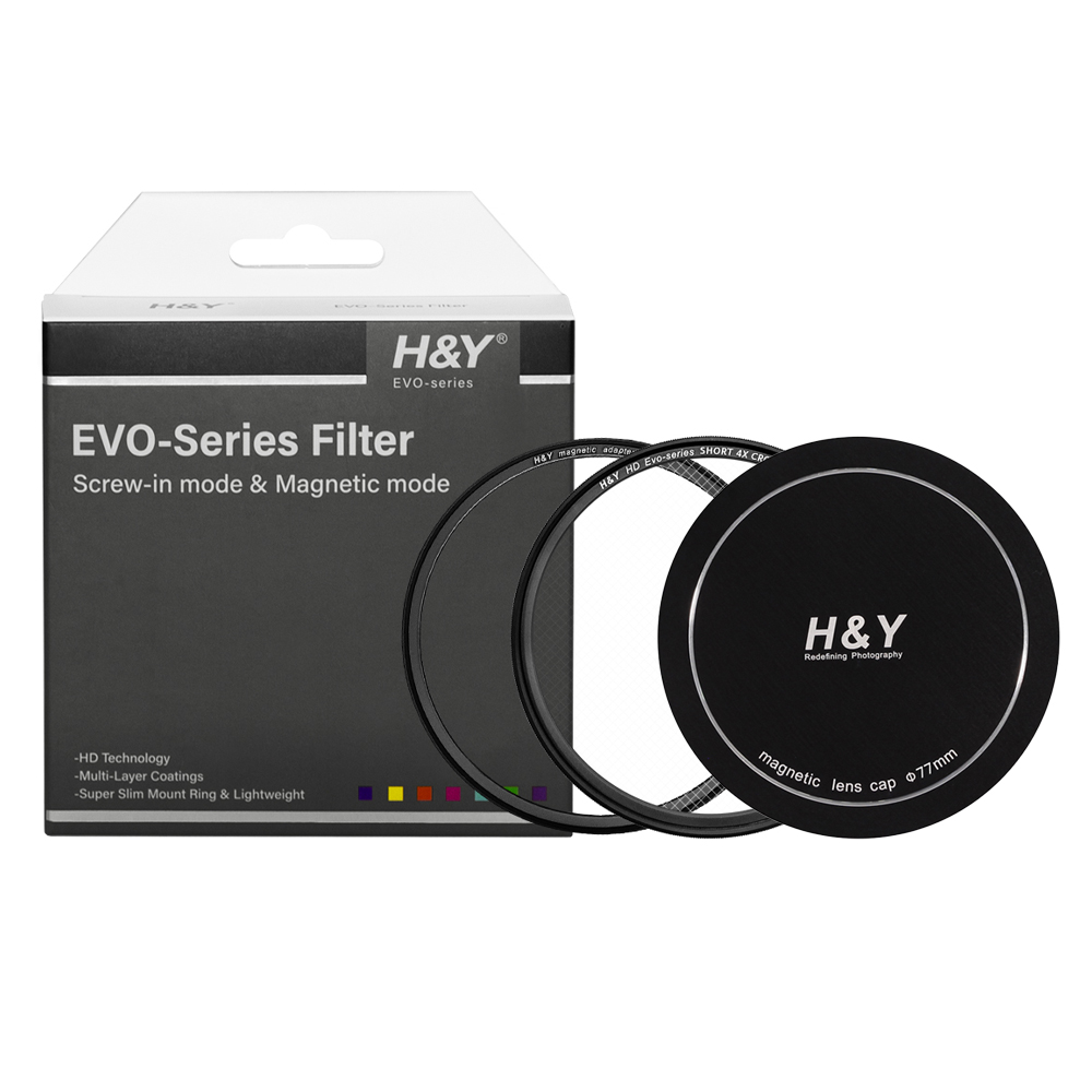 HNY HD EVO Short 4X Cross 마그네틱필터 렌즈캡 세트 77mm - 상품 이미지