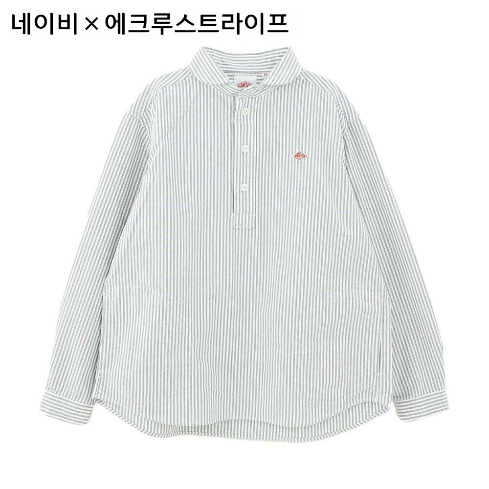 단톤 옥스포드 라운드카라 체크/스트라이프 셔츠 DT-B0281OXP 34 블랙/화이트체크 - 상세 이미지 5
