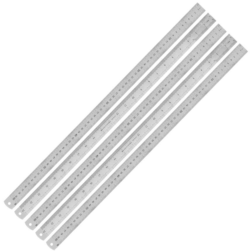 양면 (스틸자 A타입 60cm 두께 0.7mm 5개) 600mm 스틸 직자 철자 스텐 자 스테인리스 자 측정 공구 - 상품 이미지