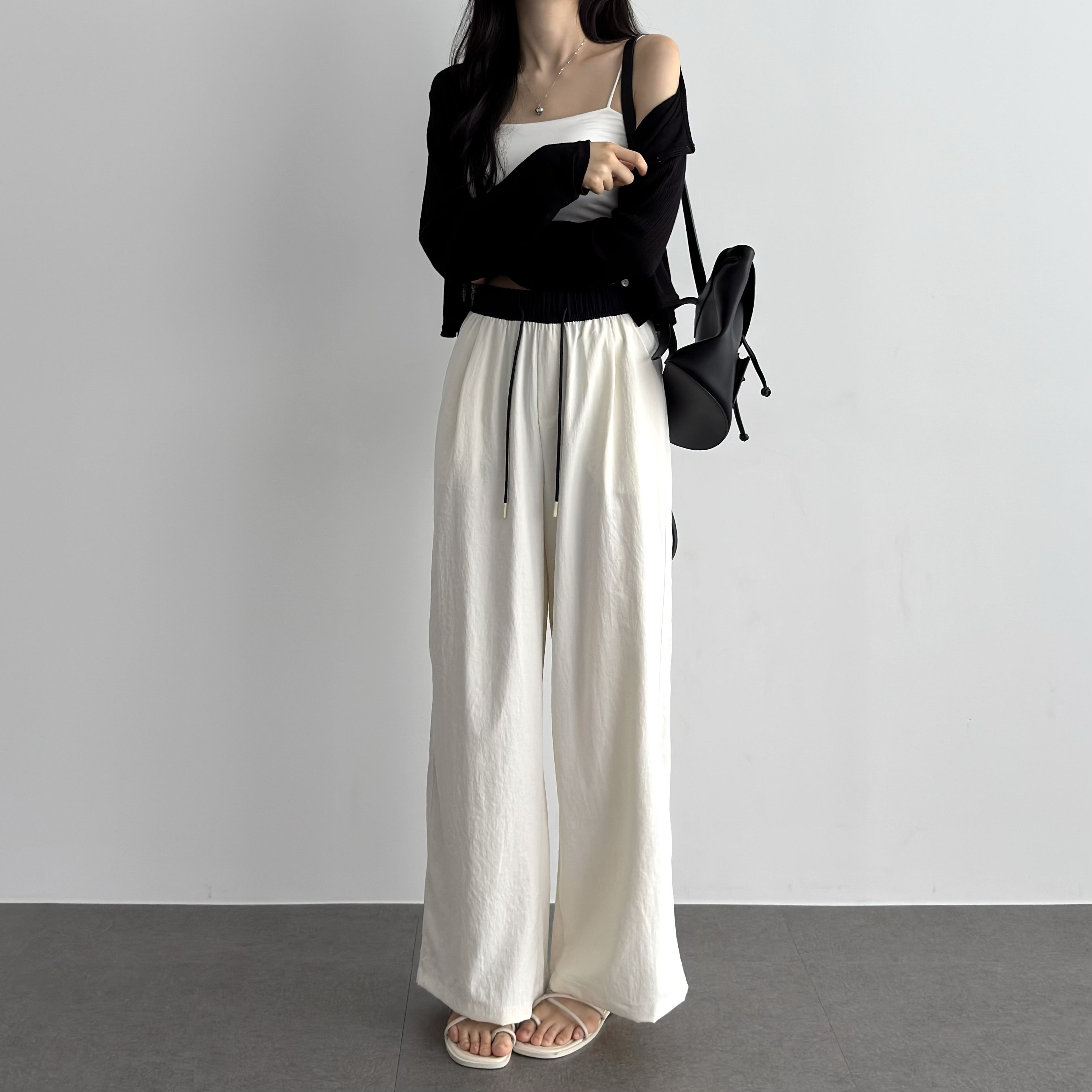 여성 여름 쿨링 냉장고바지 바스락 시어서커팬츠 - 상세 이미지 2