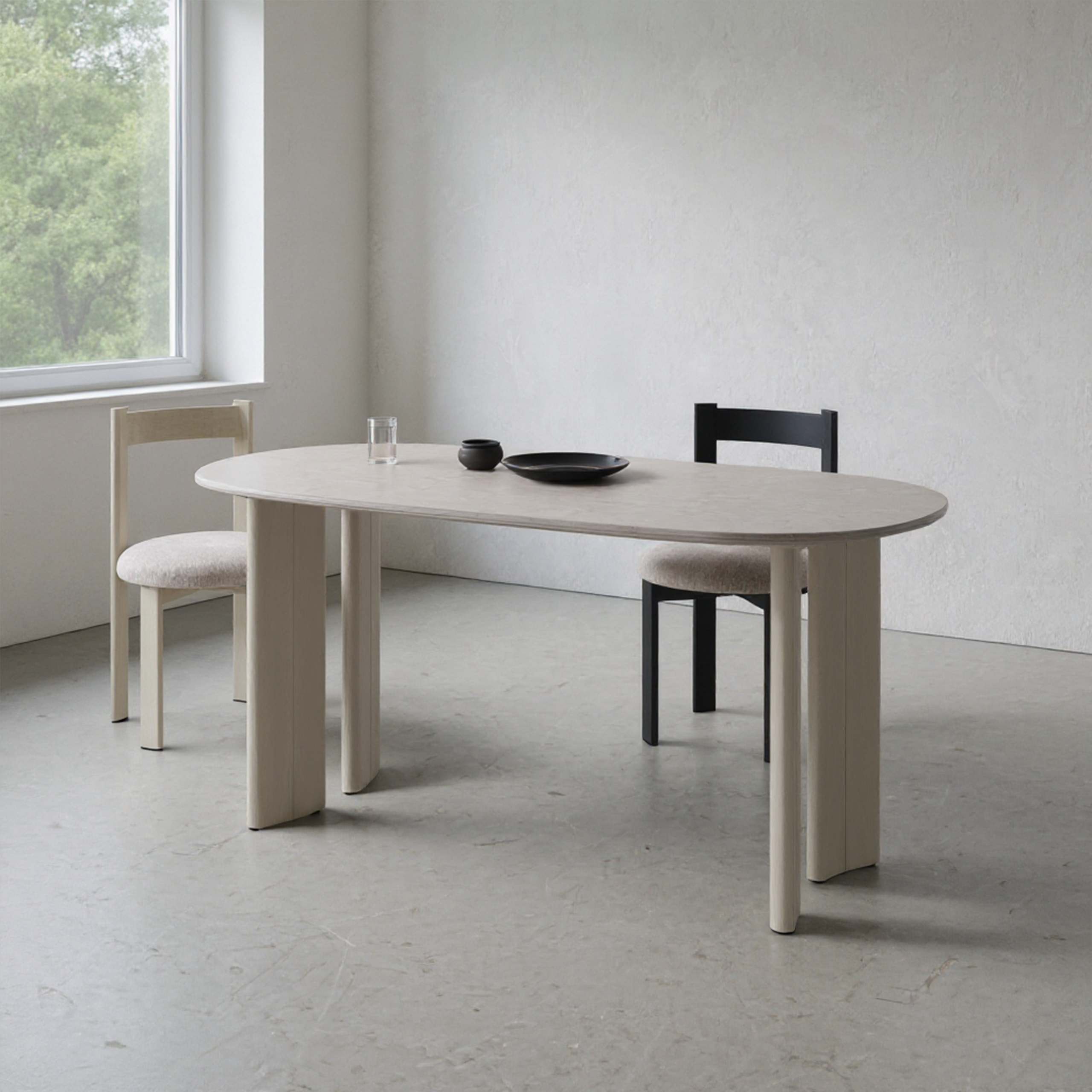 식탁테이블 타원형 세라믹 식탁 4인용 포세린 아벨 테이블 식탁