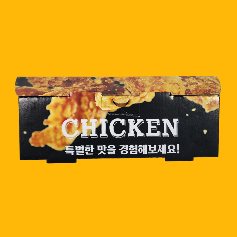 직사각형 FC-1 소 순살 한마리 합지 치킨박스 100매 통닭 포장용기 배달 상자 - 상세 이미지 3