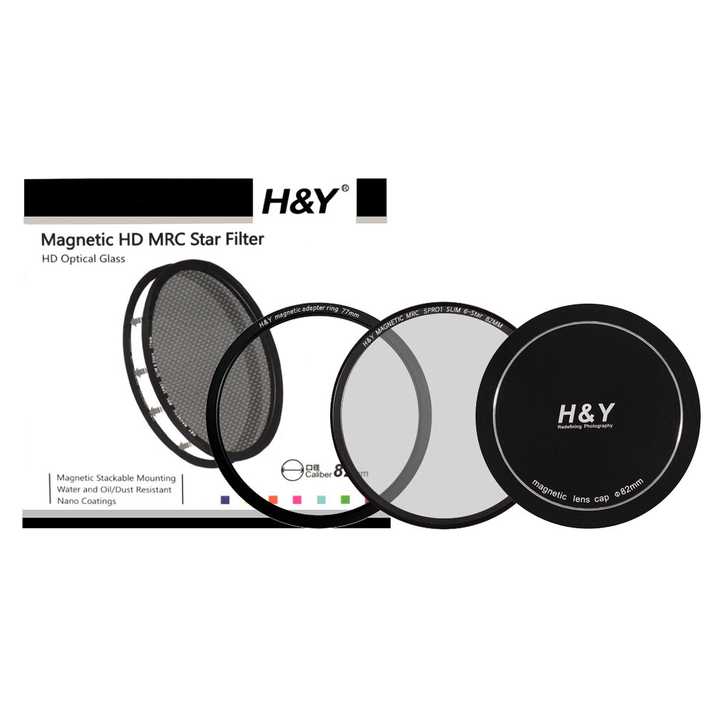 HNY HD MRC STAR 6X 마그네틱 필터 렌즈캡 세트 82mm - 상품 이미지