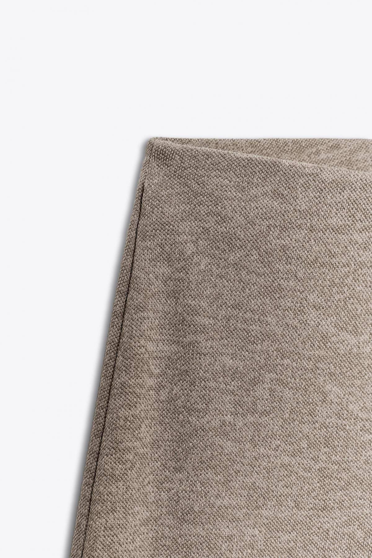 자라 미니멀 와이드핏 베이직 피케 와이드 팬츠 5067/165 LIGHT BROWN - 상세 이미지 5