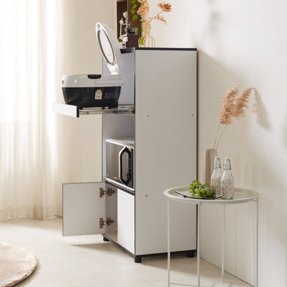 리우 밥솥장 밥솥레일 슬라이딩 에어프라이어 밥통 선반 600