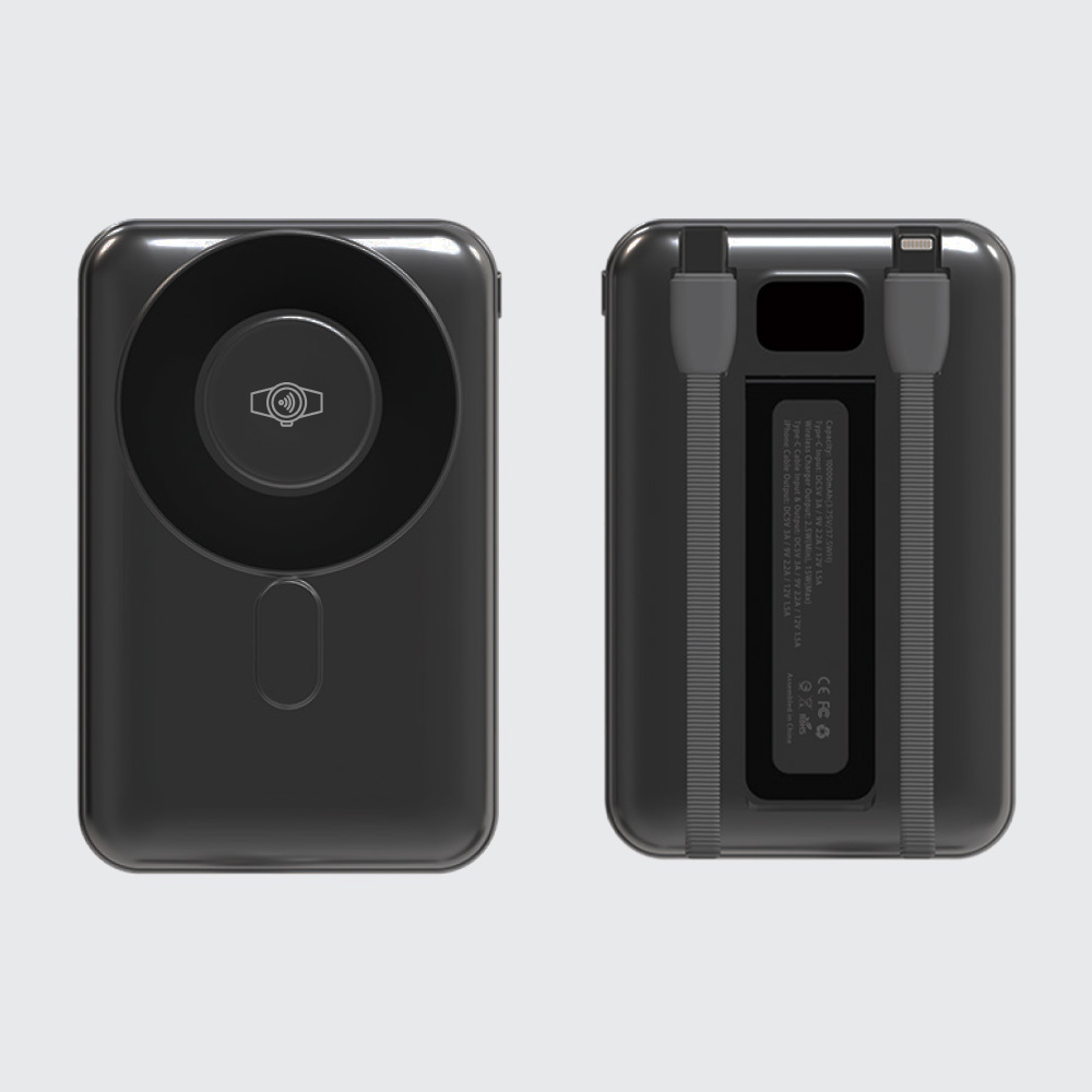 맥세이프 일체형 보조배터리 갤럭시 아이폰 워치 미니 10000mAh 8핀 C타입 거치대 - 상세 이미지 3