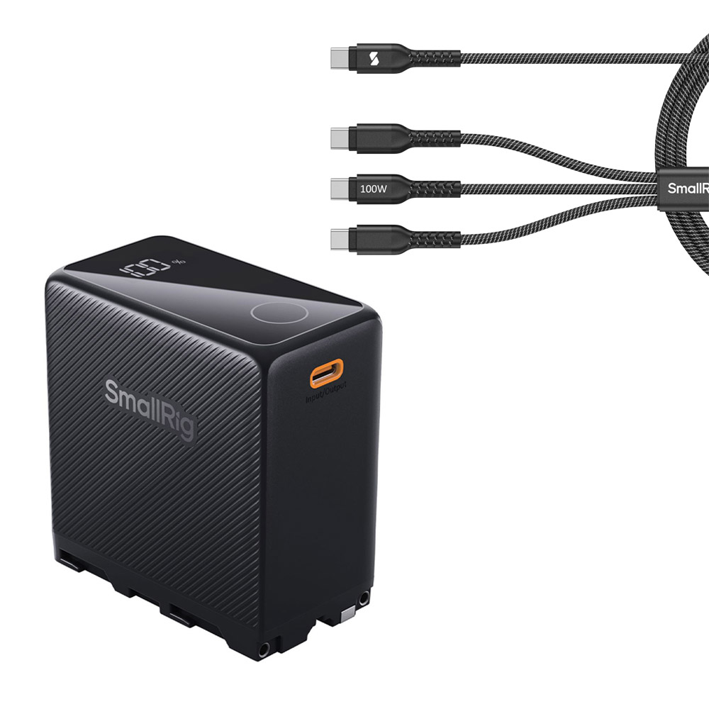 스몰리그 NP-F970 USB-C 카메라배터리 파워케이블 세트 4469+5079 - 상품 이미지