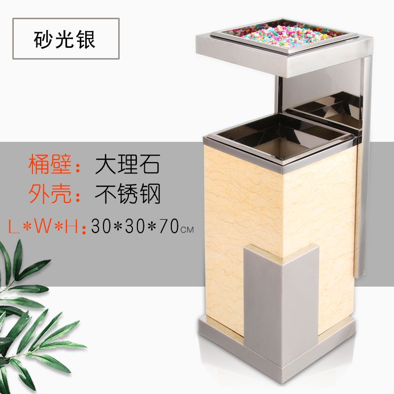 업소용 재떨이 호텔 재털이 보관통 실버블랙 A타입 쓰레기통 - 상세 이미지 5