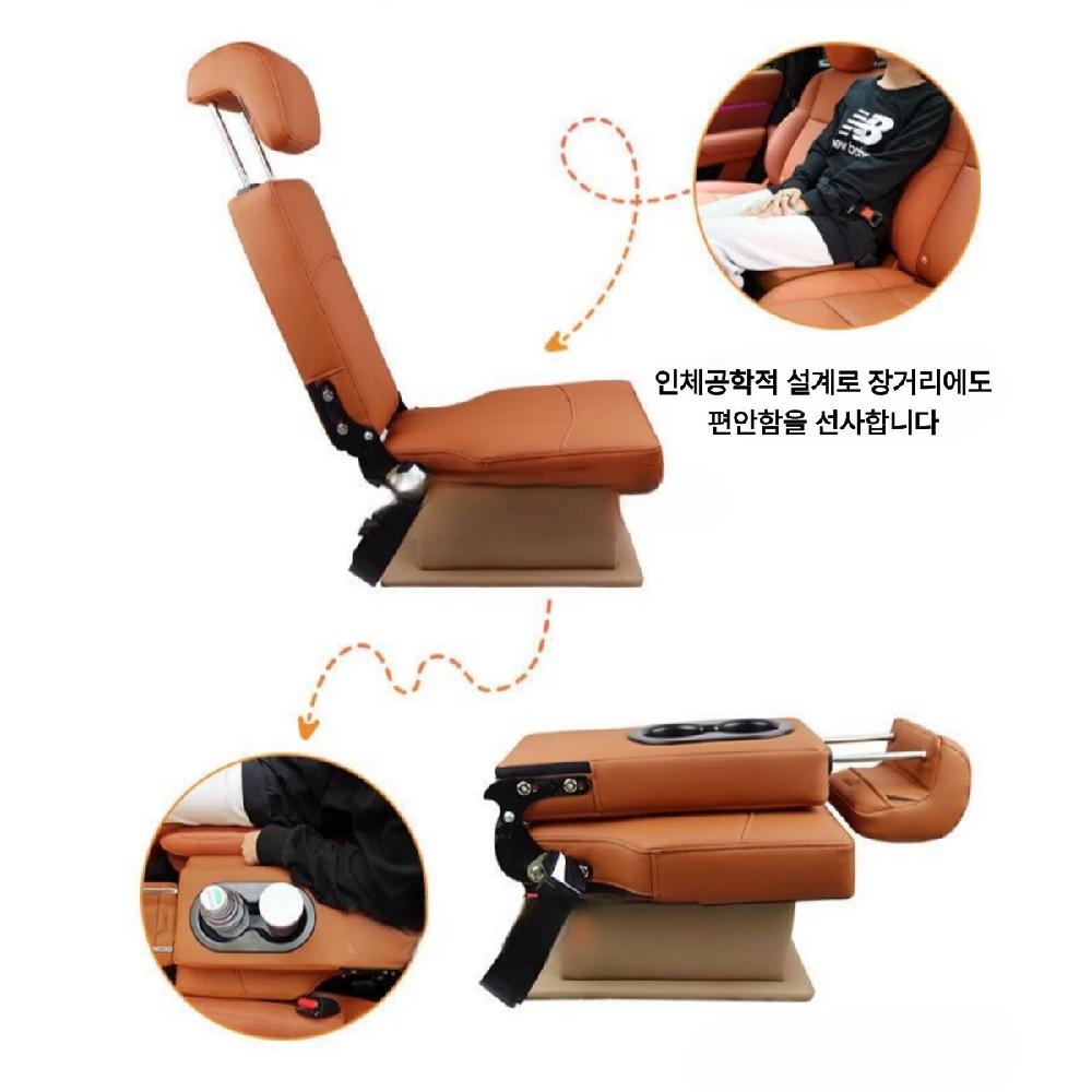 펠리세이드 중간 보조시트 올뉴카니발보조의자 접이식 브라운 48.5x30x45cm - 상세 이미지 3