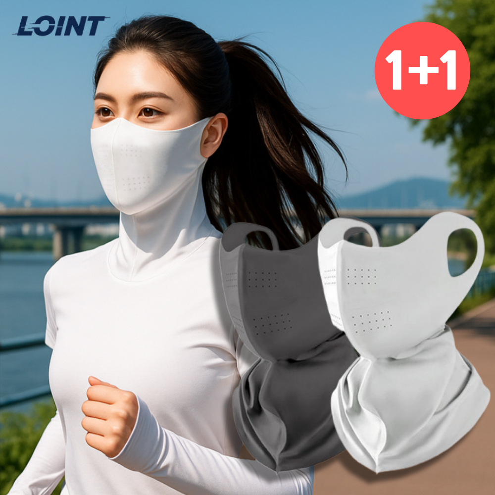 로인트 자외선차단 마스크 러닝 골프 쿨 1+1 - 메인 이미지