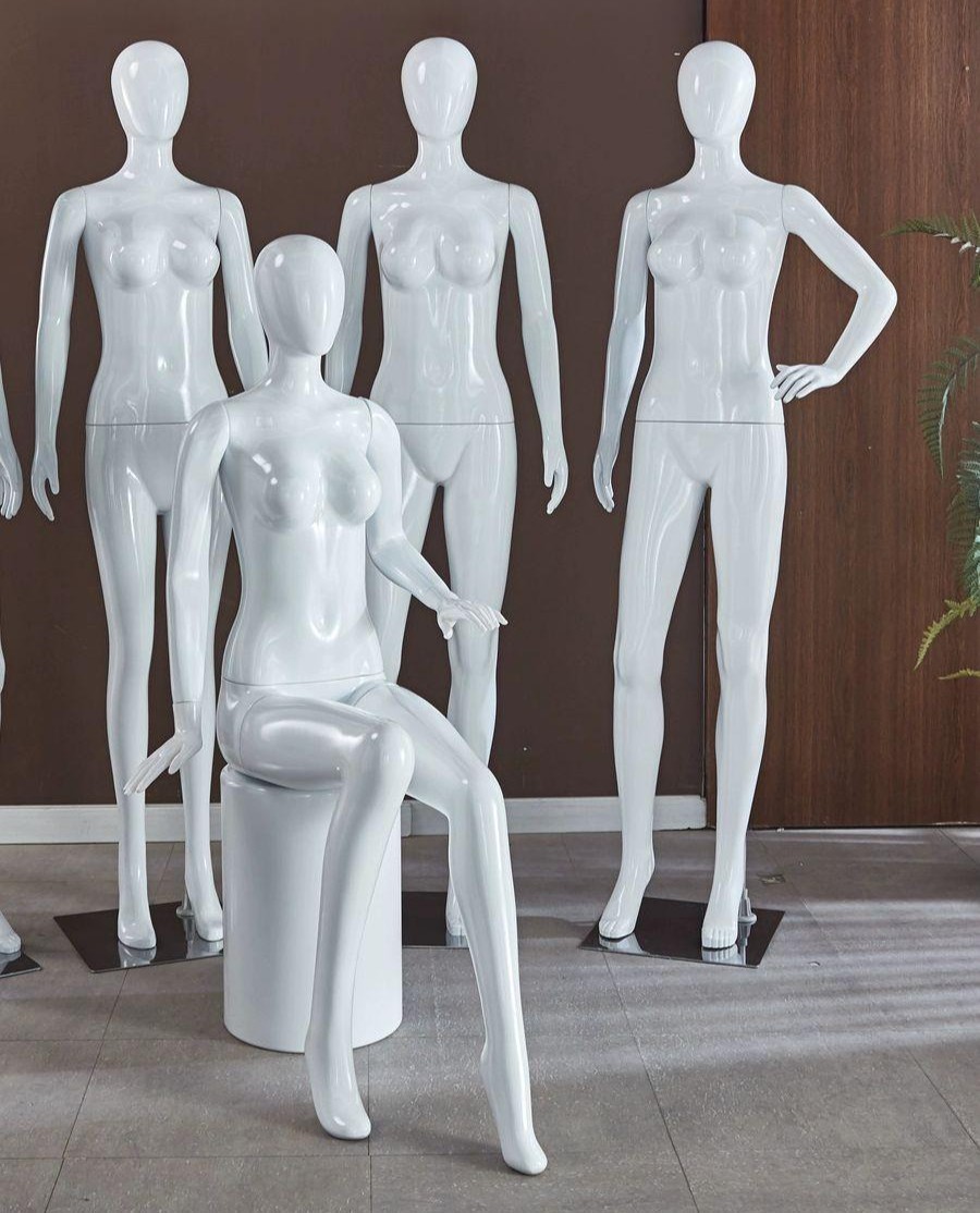 옷가게 매장 마네킹 여성 전신 전시 소품 운동복 오른쪽 허리 잡기+스테인리스 스틸 바닥 공식 표준 사양 - 상품 이미지