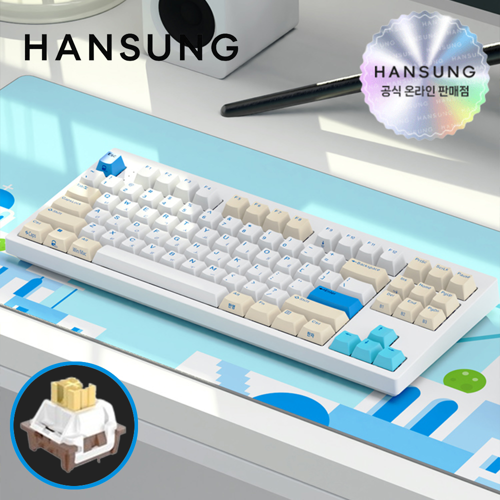 한성 TFX GTO 무선 기계식키보드 산토리니, 저소음 호크, 35g - 메인 이미지