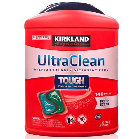 커클랜드 캡슐세제 140팩 코스트코 울트라클린 시그니처 프리미엄 대용량 빨래 세탁세제
